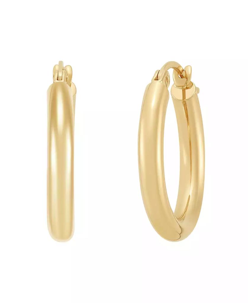 Macy's Polished Tube Hoop Earrings in 14K Yellow Gold