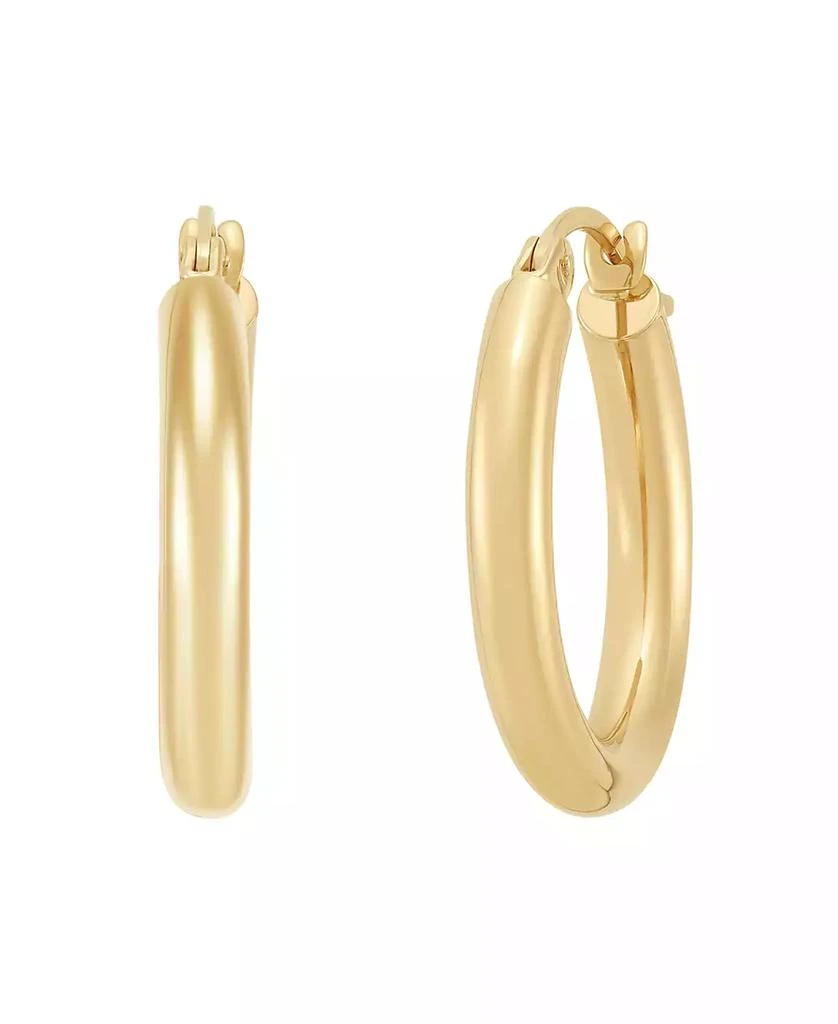 Macy's Polished Tube Hoop Earrings in 14K Yellow Gold 2