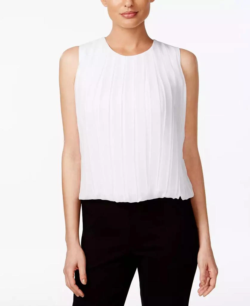 Calvin Klein Sleeveless Pleated Blouse 1
