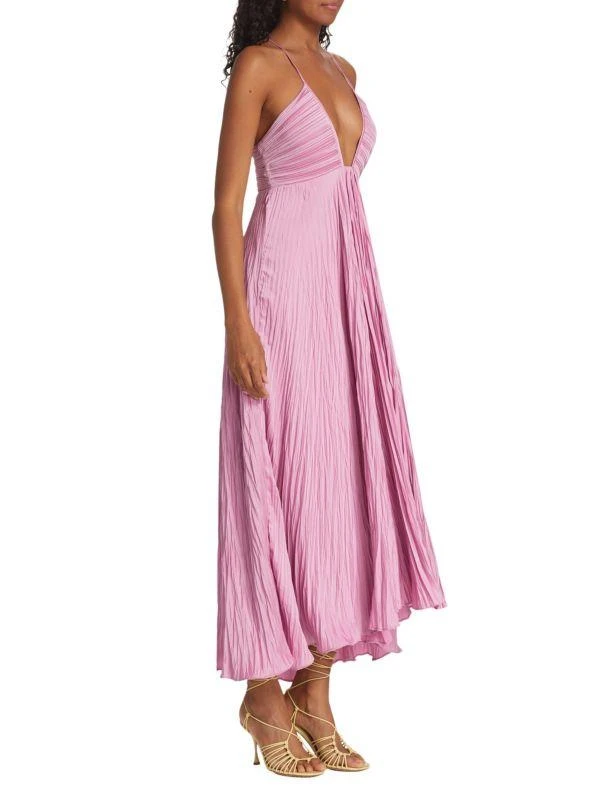 A.L.C. Angelina Asymmetric Pleated Maxi Dress 3