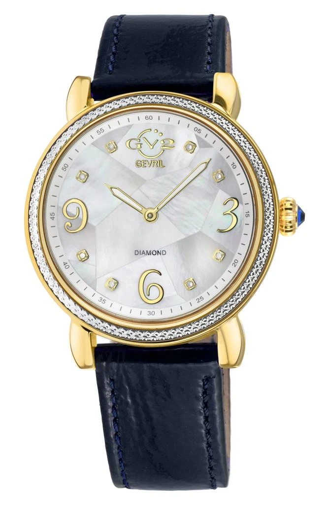 Perugia Diamond Leather Strap Watch, 33mm - 0.102ct. – On  display picture 2