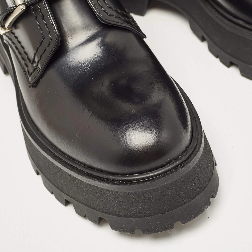 Alexander McQueen Alexander McQueen Black Leather Rave Buckle Ankle Boots Size 37.5 7