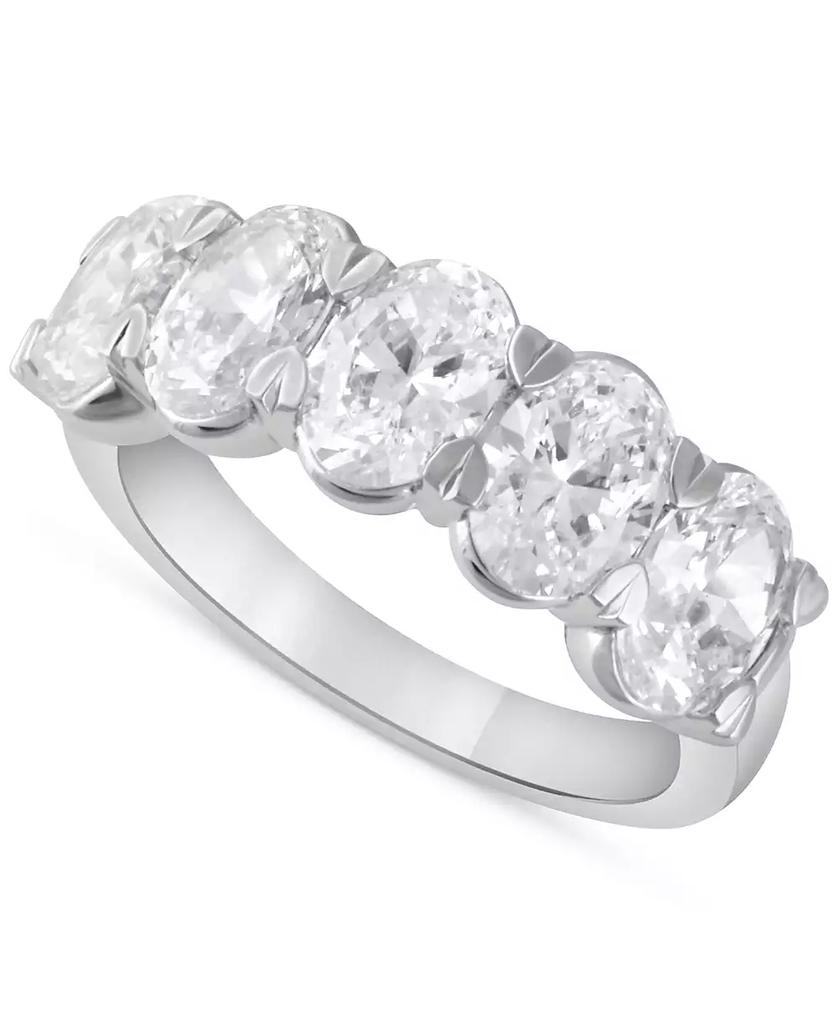 Badgley Mischka Certified Lab Grown Diamond Oval-Cut Band (3-1/2 ct. t.w.) in 14k Gold