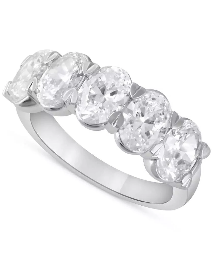 Badgley Mischka Certified Lab Grown Diamond Oval-Cut Band (3-1/2 ct. t.w.) in 14k Gold 1