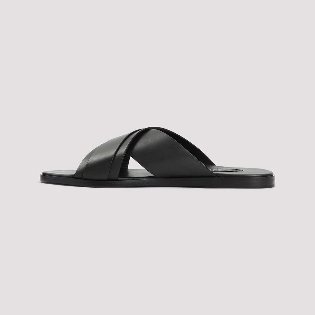 Tom Ford Black Leather Slippers 2
