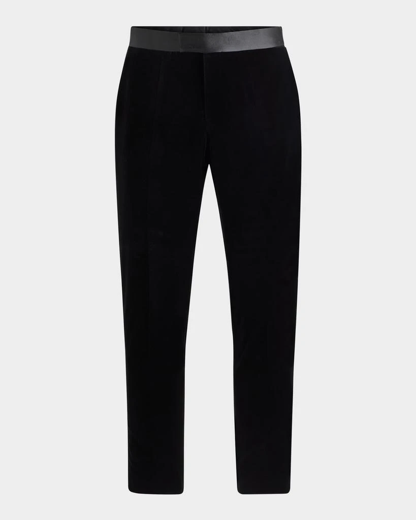 Hugo Boss Men's Genius Black Heritage Velvet Tuxedo Pants 1