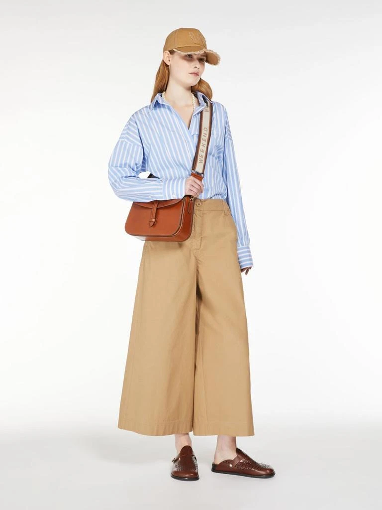 Weekend Max Mara Wide-fit cotton canvas trousers 4