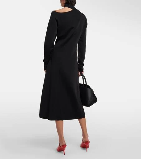 Salvatore Ferragamo Mockneck jersey midi dress 3
