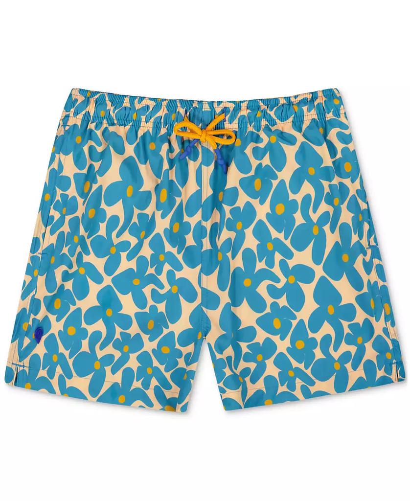 Sunset and Vines Men's Floral Woven Swim Trunks