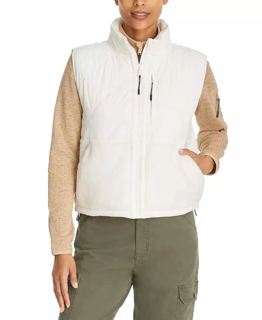 BASS OUTDOOR Women's Mixed-Media Zip-Front Campfire Vest 1
