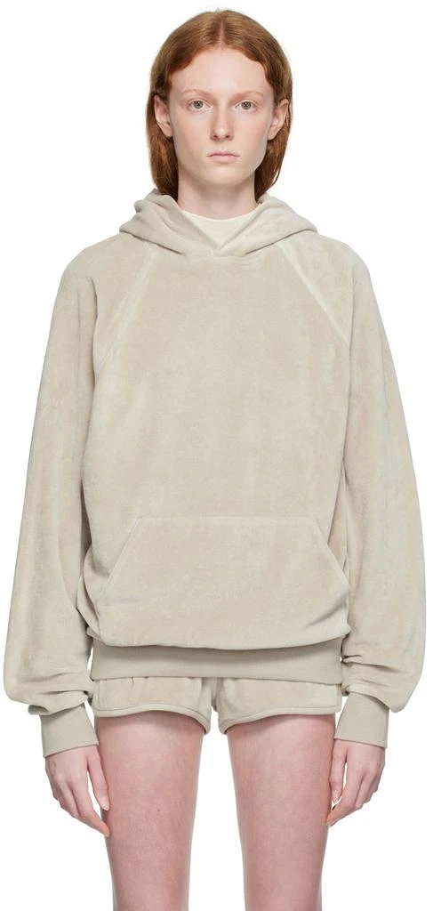 Fear of God ESSENTIALS Gray Raglan Hoodie 1