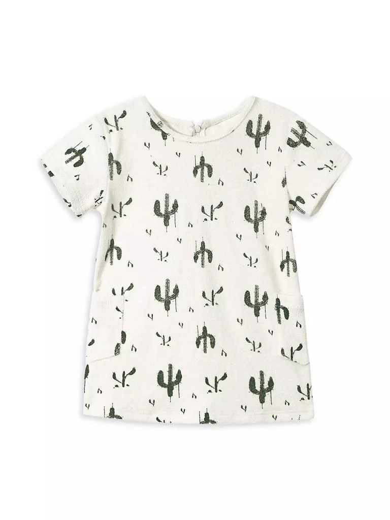 Omamimini Little Girl's &amp; Girl's Cactus Print Terry Cloth Dress 1