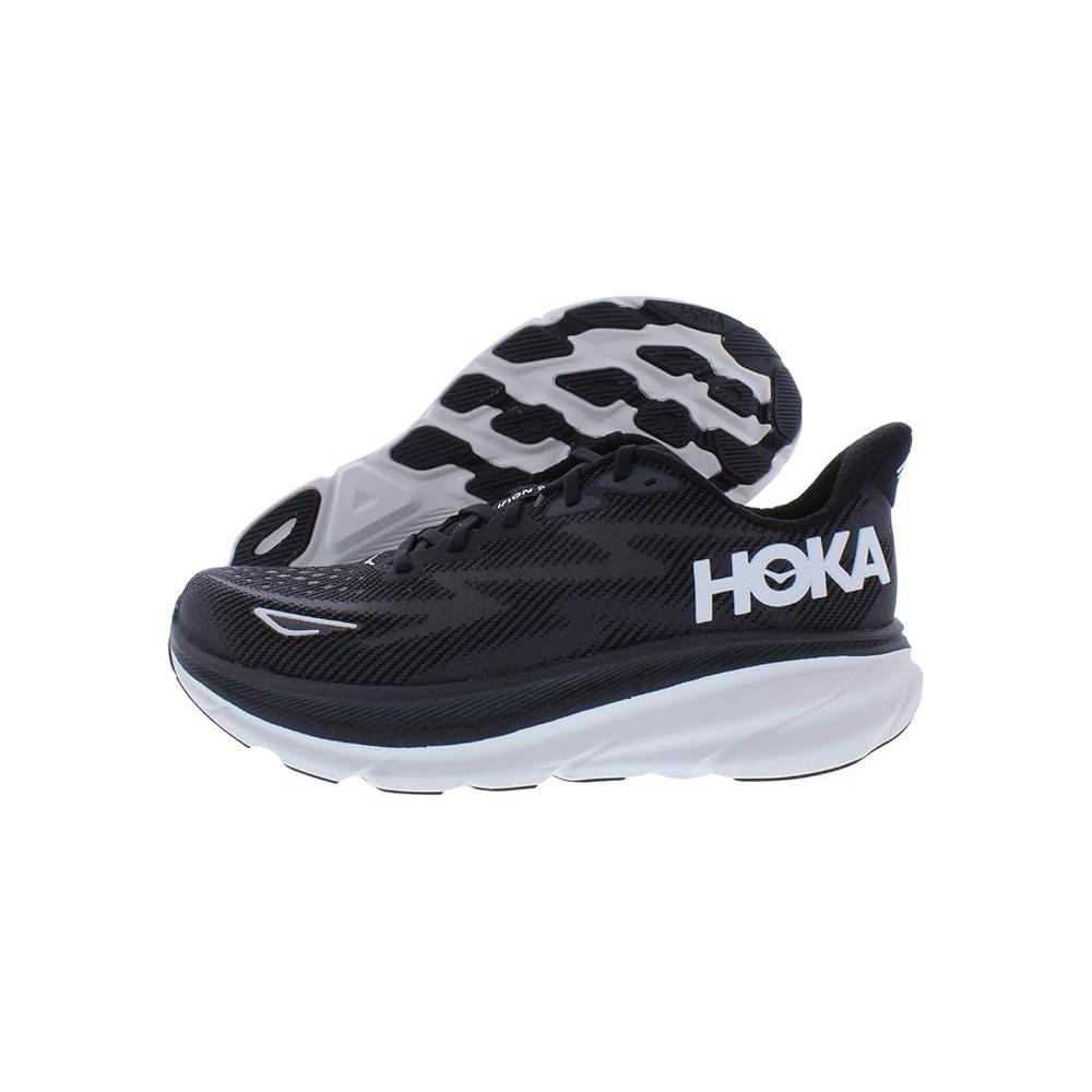 Hoka One One One Mens Clifton 9 Road Running Shoes - Black/White