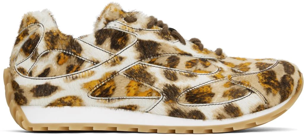 Bottega Veneta White & Orange Orbit Sneakers 1