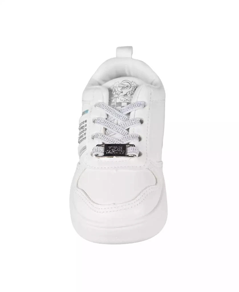 Vince Camuto Toddler Girls Elastic Laces Rhinestones Court Sneaker 4