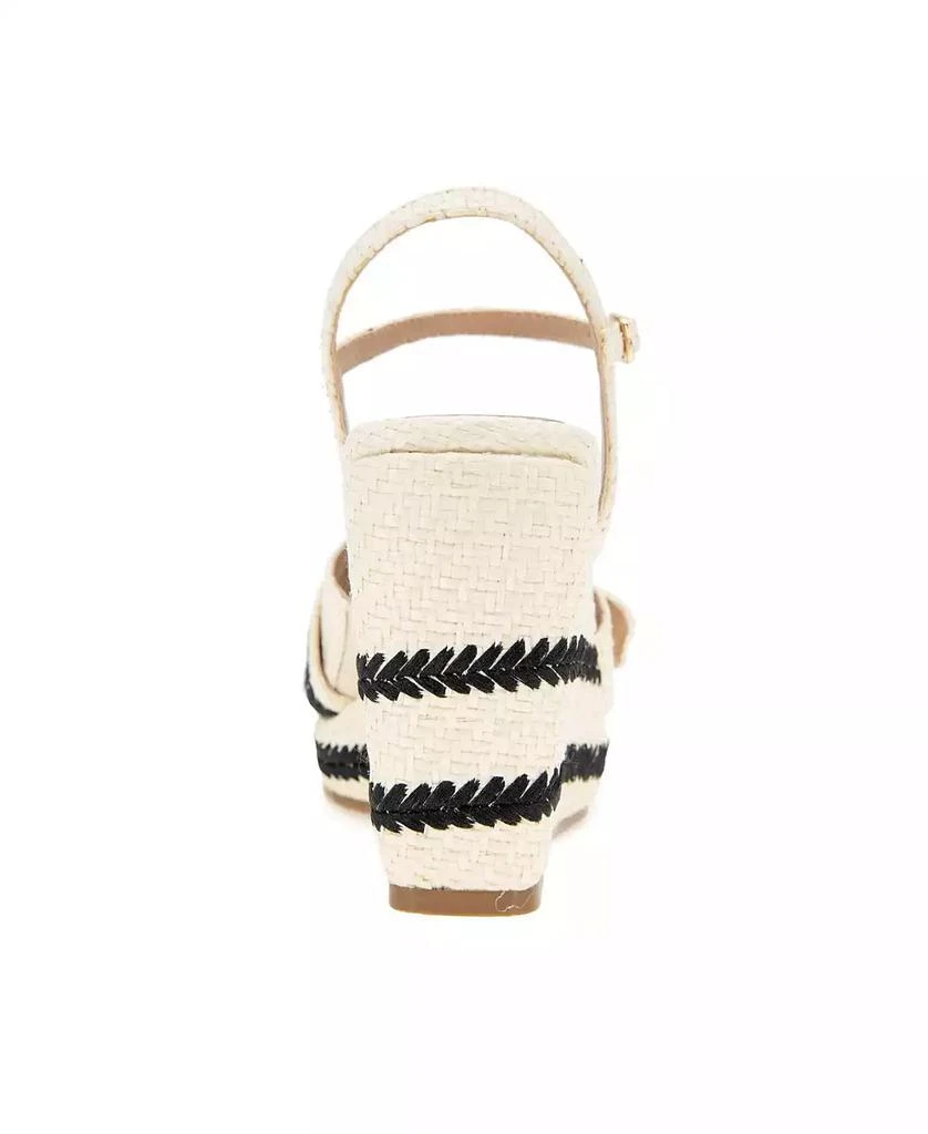 BCBG Women's Elo Buckle Detail Wedge Sandals 3