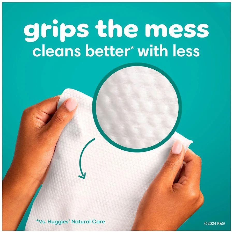 Pampers Free & Gentle Baby Wipes, 99% Water, Hypoallergenic, 100% Plant Based Unscented, 52 6