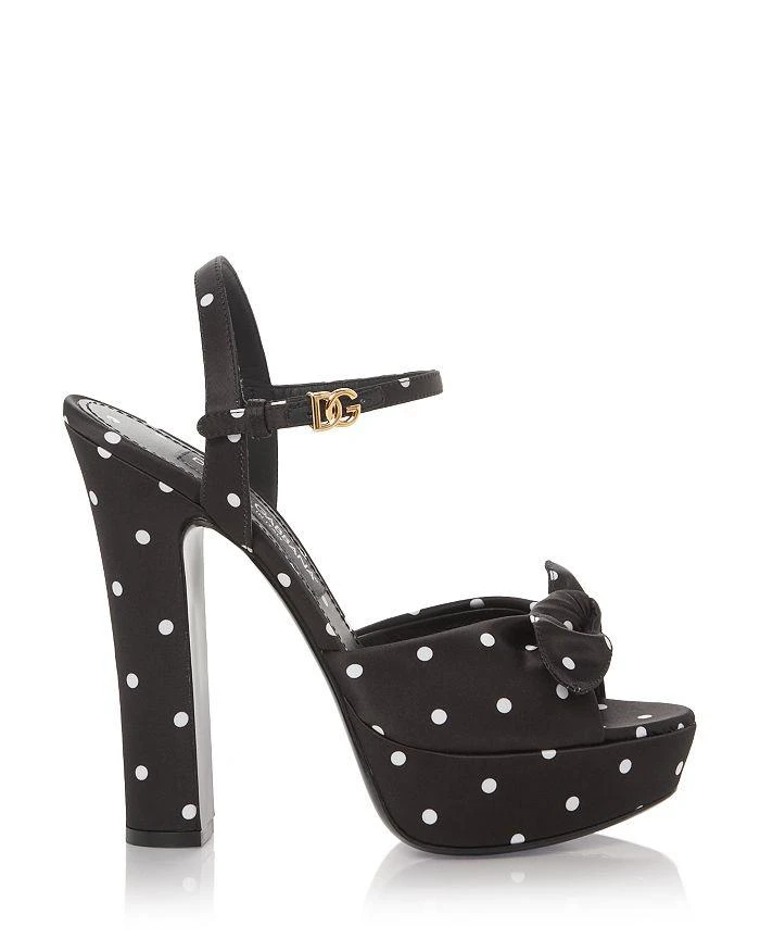 Dolce & Gabbana Women's Keira Polka Dot Platform Sandals 3
