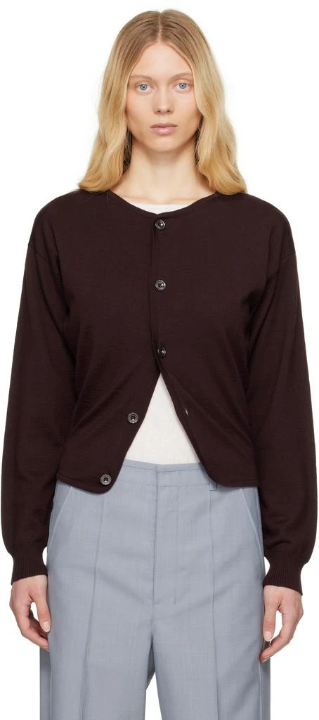 Lemaire Burgundy Fitted Cardigan 1
