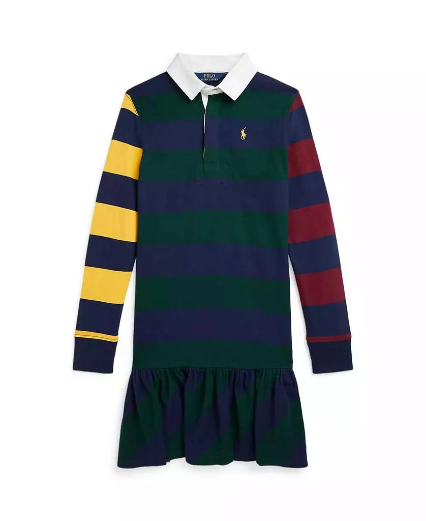 Ralph Lauren Big Girls Striped Cotton Jersey Rugby Dress 1