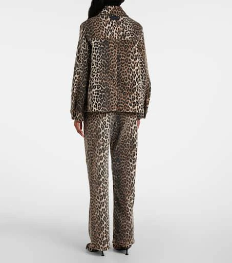 Ganni Leopard-print denim jacket 3