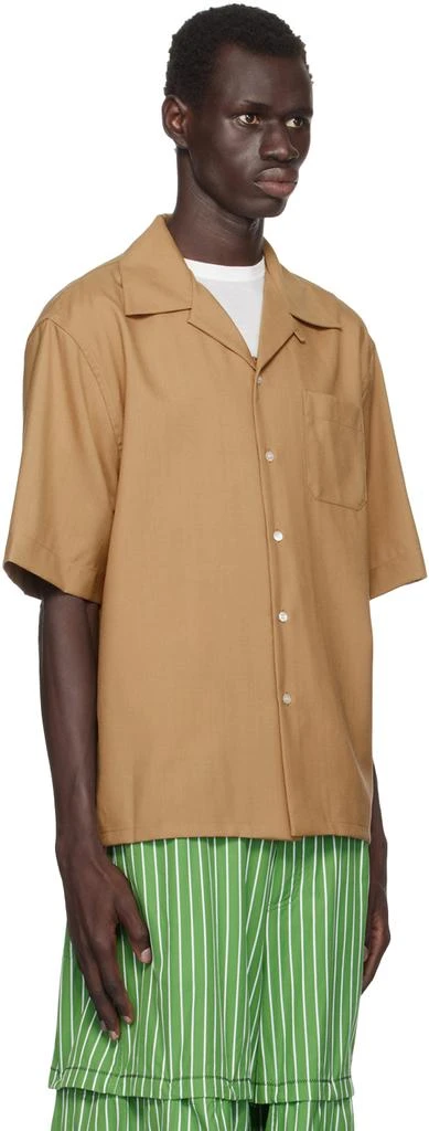 Marni Brown Tropical Wool Shirt 2