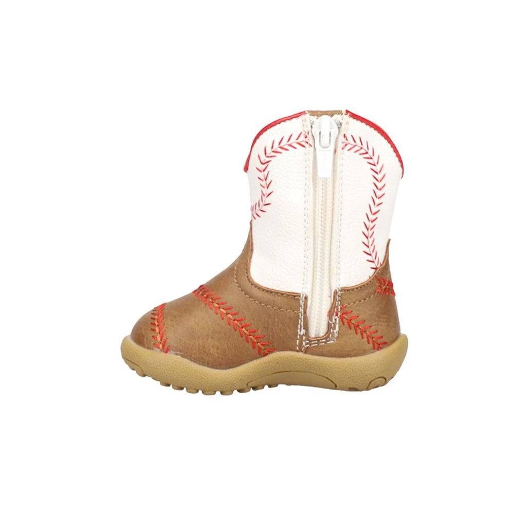 Roper Cowbaby Parker Embroidered Round Toe Cowboy Boots (Infant) 3