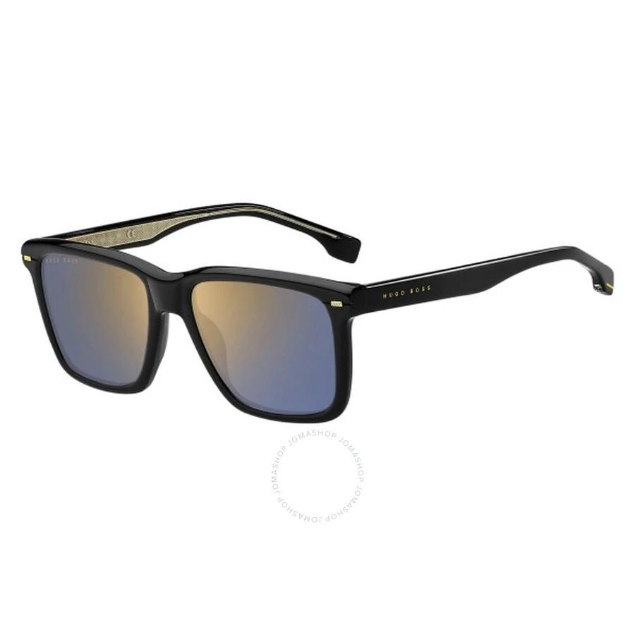 Hugo Boss Blue Brown Mirror Square Men's Sunglasses BOSS 1317/S 0807/K1 55 1