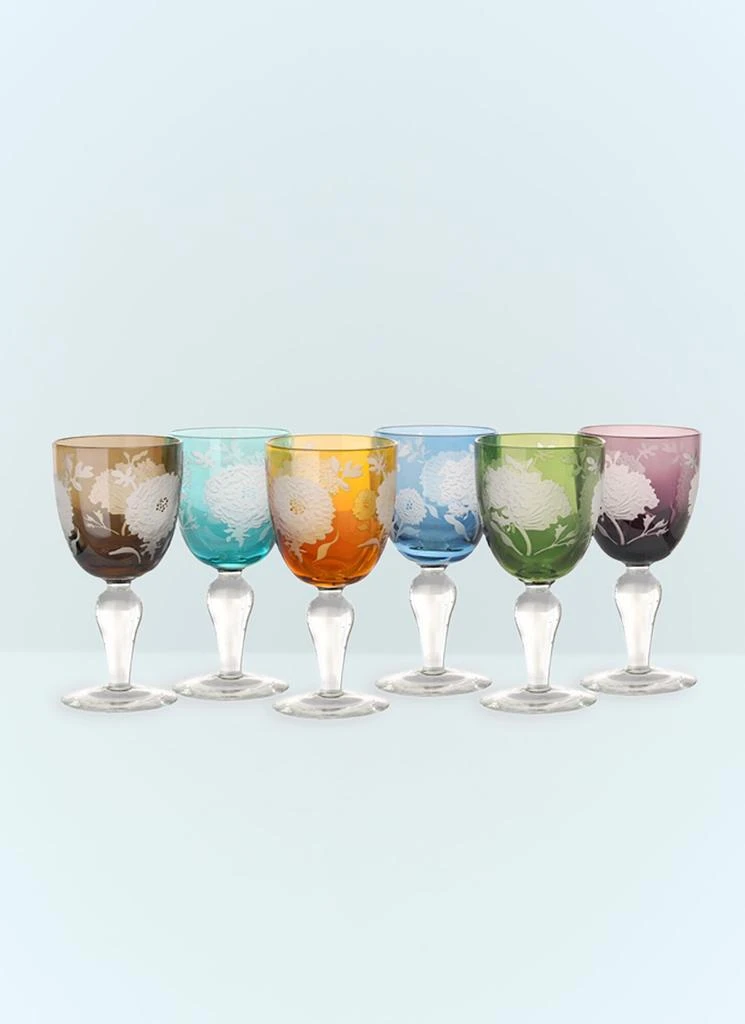 Polspotten Peony Set Of Six Wine Glasses