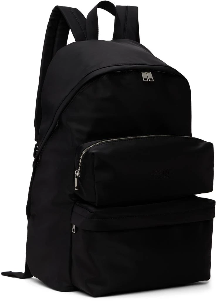 MM6 Black Three Pocket Backpack 2