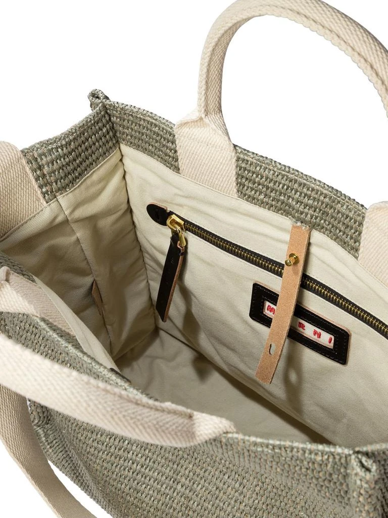 Marni Marni Logo Embroidered Small Tote Bag 4