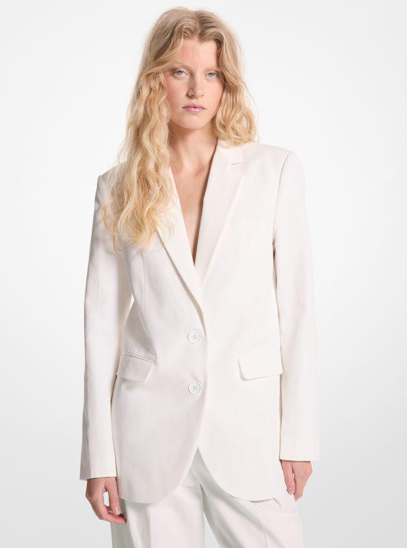 Michael Kors Cotton Blend Twill Blazer