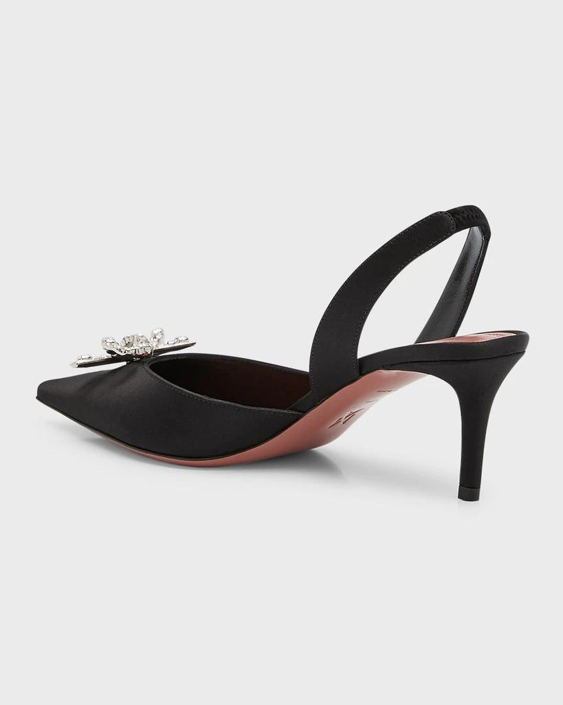 Amina Muaddi Rosie Slingback Satin Pumps 3