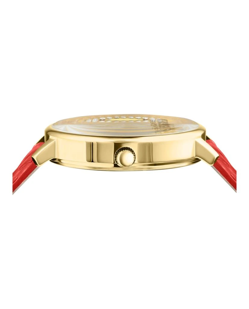 Versus Versace La Villette Crystal Leather Watch 2