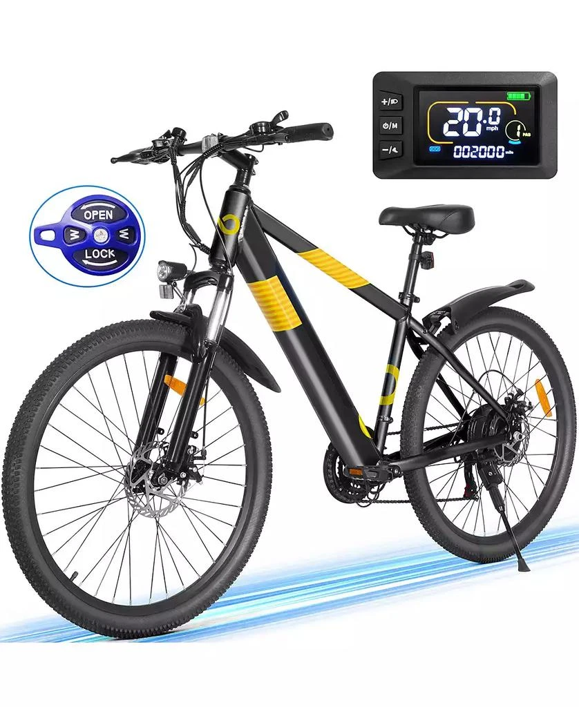 Gyroor 550W Electric Bike 26" Electric Mountain Bike for Adults, 48V Built-in Hidden Removable Battery, Up to 50 Miles with Shimano 21 Speed City Commuter Bike for Man Woman 1