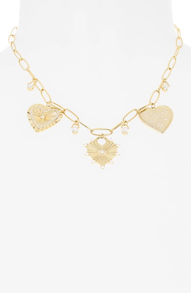 Leith Cubic Zirconia Heart Charm Necklace 3