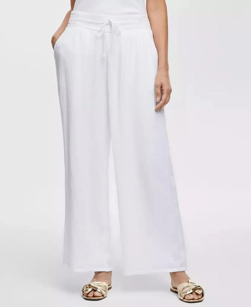 JM Collection Women's Wide Leg Gauze Pants, Created for Macy's 5