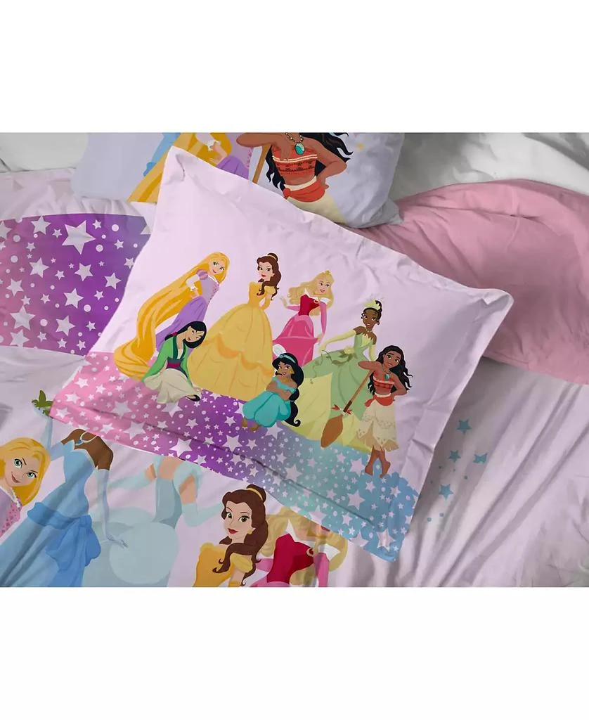 Sunny Side Up Disney Princess Rainbow Stars Bed Set with Sham 3