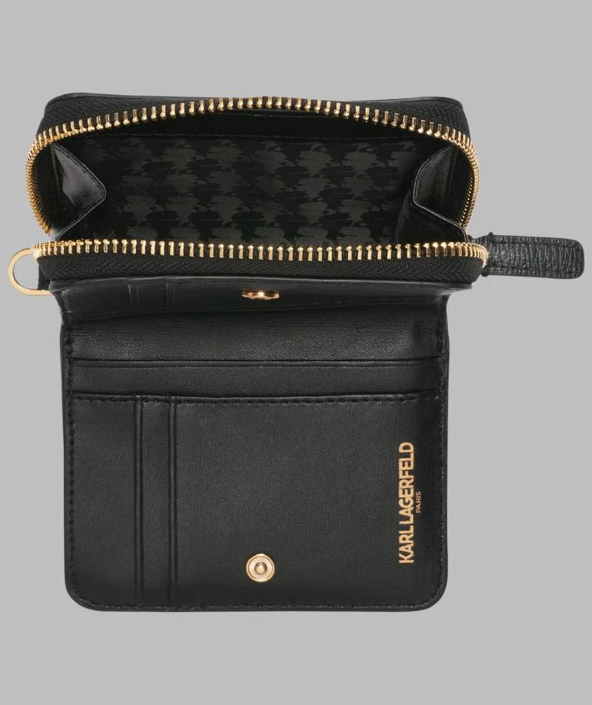 Karl Lagerfeld Paris SMALL ZIP WALLET WITH PINS 4