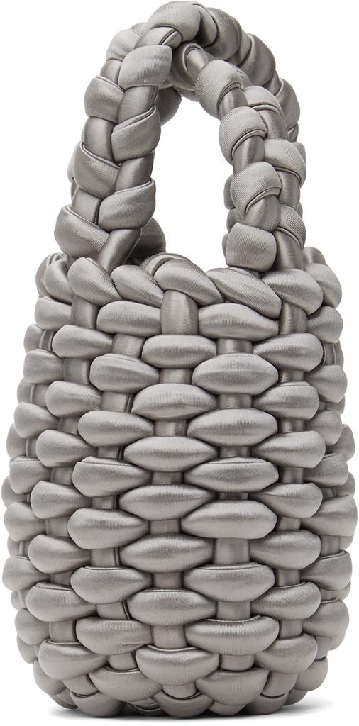 Isa Boulder Silver Braided Bag