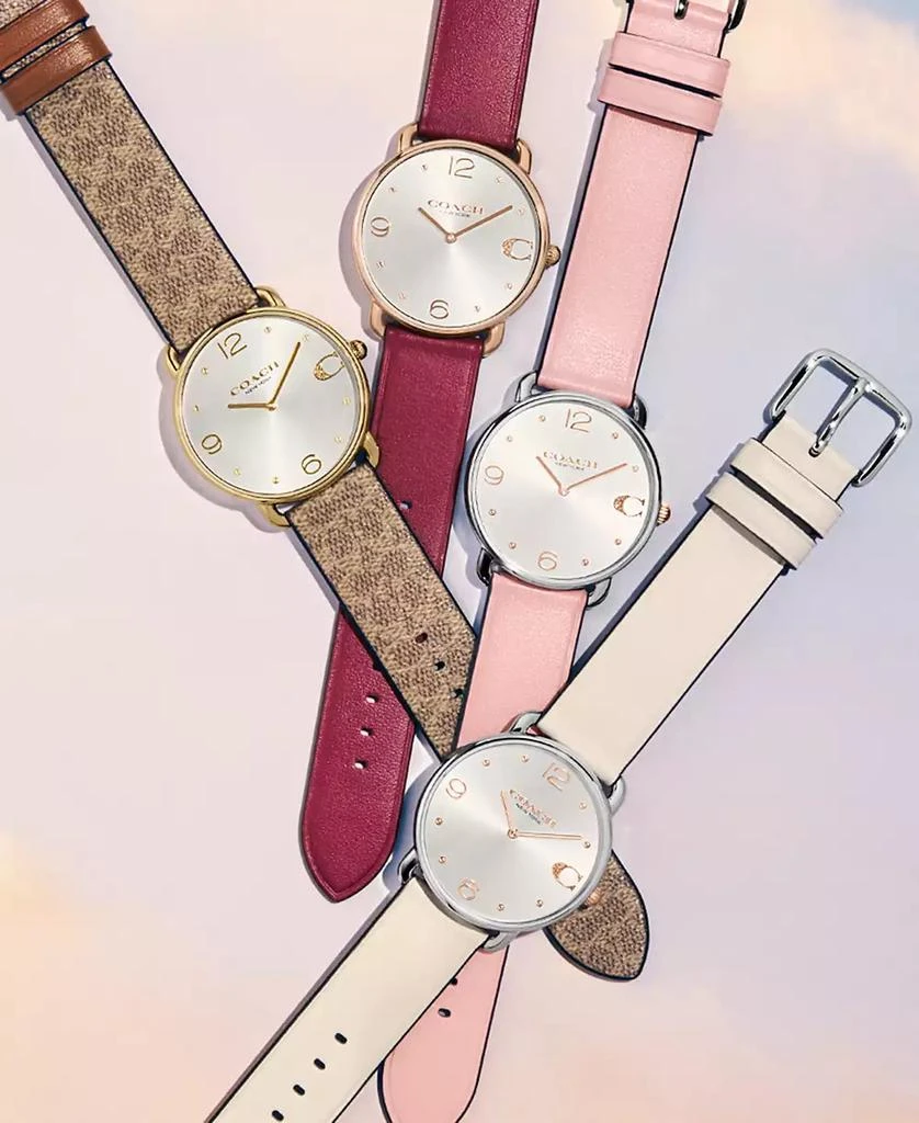 Coach Women's Elliot Chalk White Leather Strap Watch, 36mm 4