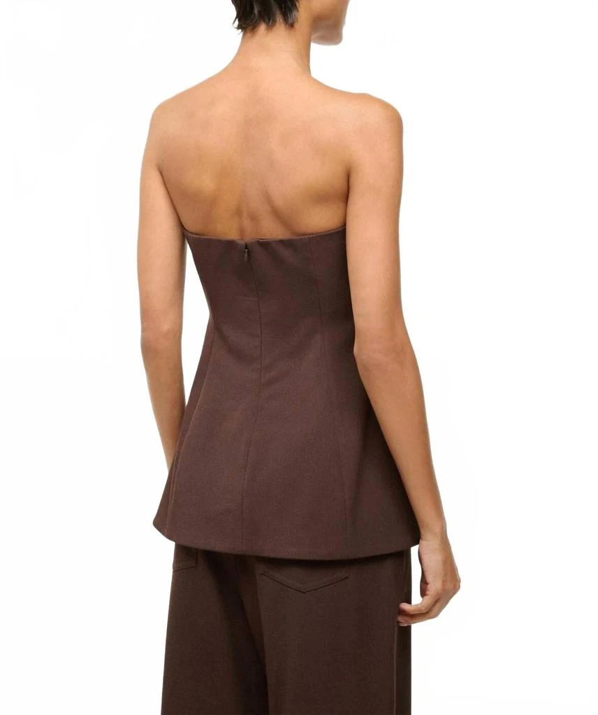 Staud Silvia Top In Dark Chocolate 3