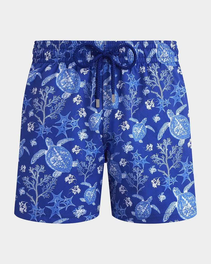 Vilebrequin Men's Stretch X-Ray Turtles Swim Trunks 1