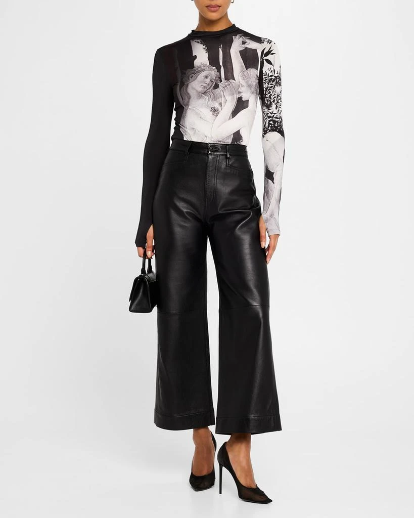Alice + Olivia Renaissance Fresco Delaina Long-Sleeve Turtleneck Top 2