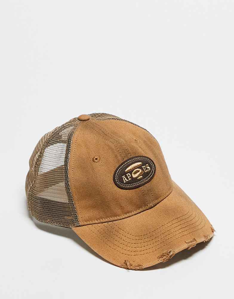 AAPE Aape by A Bathing Ape trucker cap in dark beige
