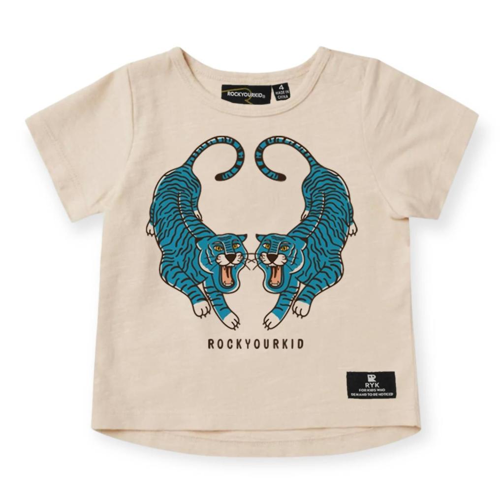 Rock Your Baby Rock Your Baby - Boy's Tiger Twins T-shirt & Go Tiger Shorts Set