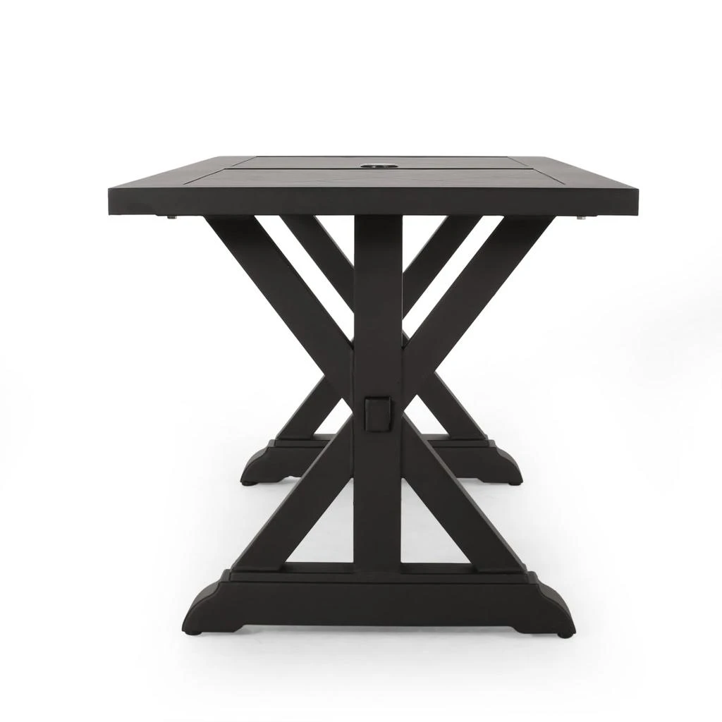 Streamdale Furniture Streamdale Outdoor Dining Table, Antique Matte Black 6