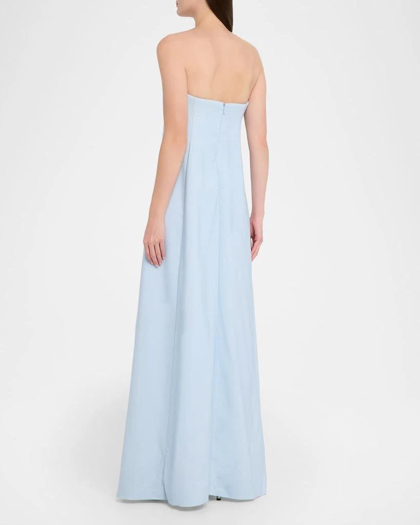 Oscar de la Renta Strapless Chinese Cyclamen Print Gown 3