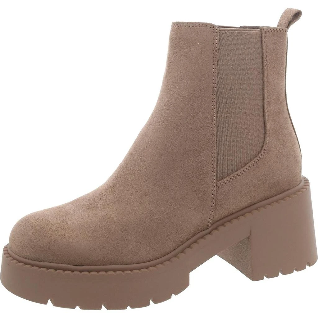 Madden Girl Trust Womens Faux Suede Lug Sole Chelsea Boots 5