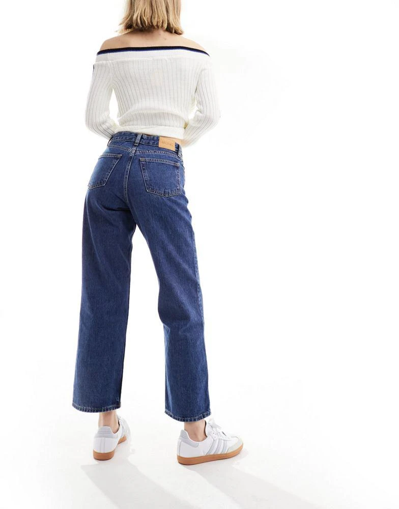 Monki Monki Taiki high waist balloon leg jeans in dark blue 3